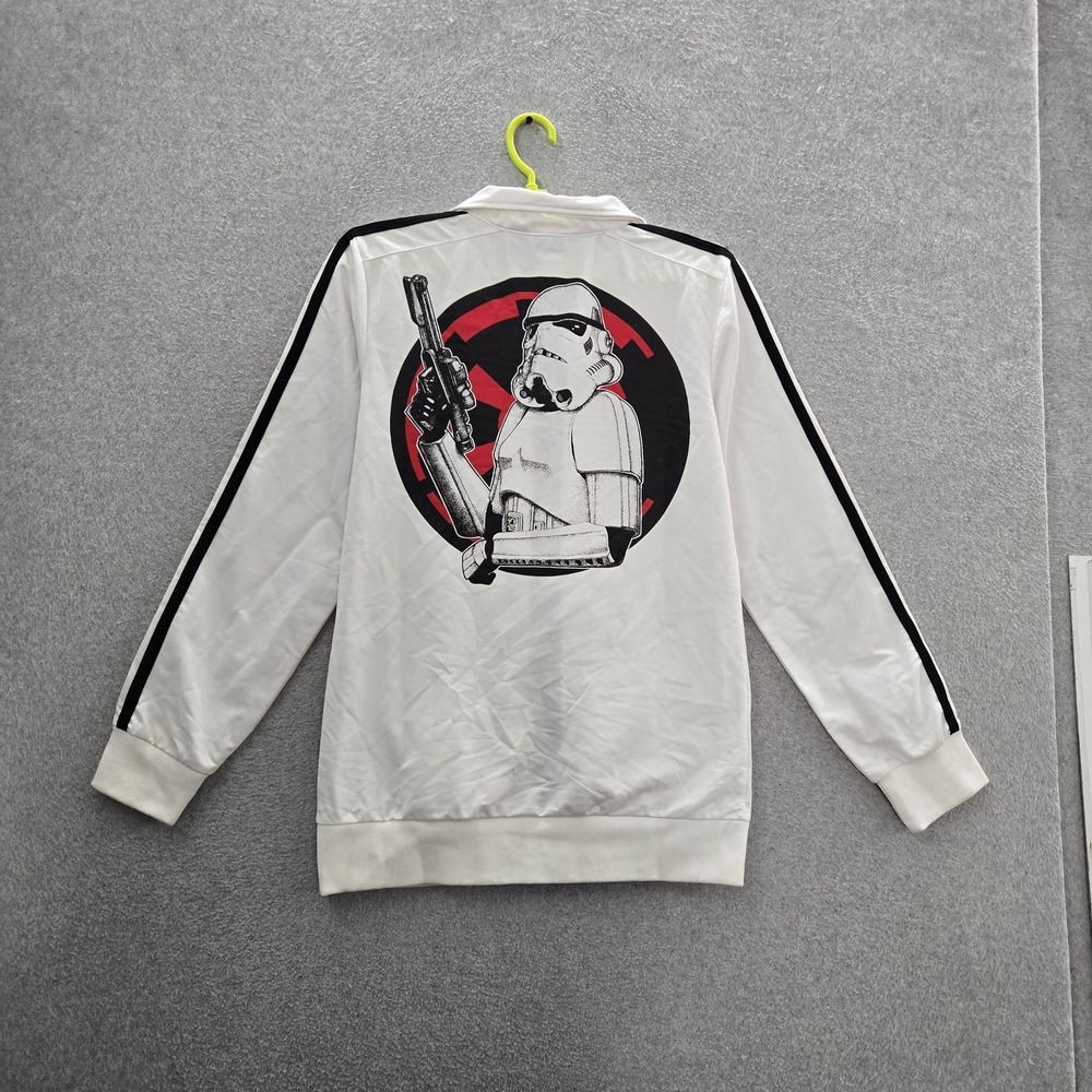 Star Wars Men Jacket S White Track Embroidered Graphic Stormtrooper NWT